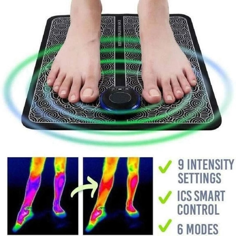 Amazon.com - EMS Foot Massager Mat -Foot Massager Pad for Pain Plantar Relief, Muscle Relaxation, Foldable Legs & Feet Massager Pad with 8 Modes, 19 Levels Tophatter.com Tophatter Electronics tophatters.co
