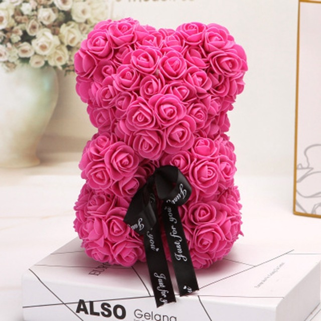 Day valentine's Day Gift for Women Rose Bear Eternal Flower Rose Teddy Bear Valentines Day