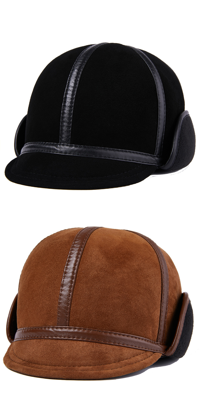 Casual Leather Men's Winter Hat