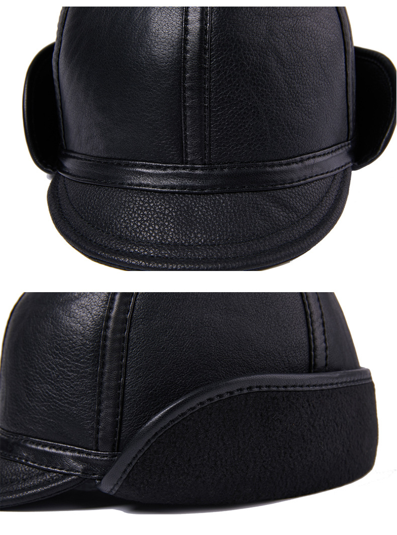 Casual Leather Men's Winter Hat