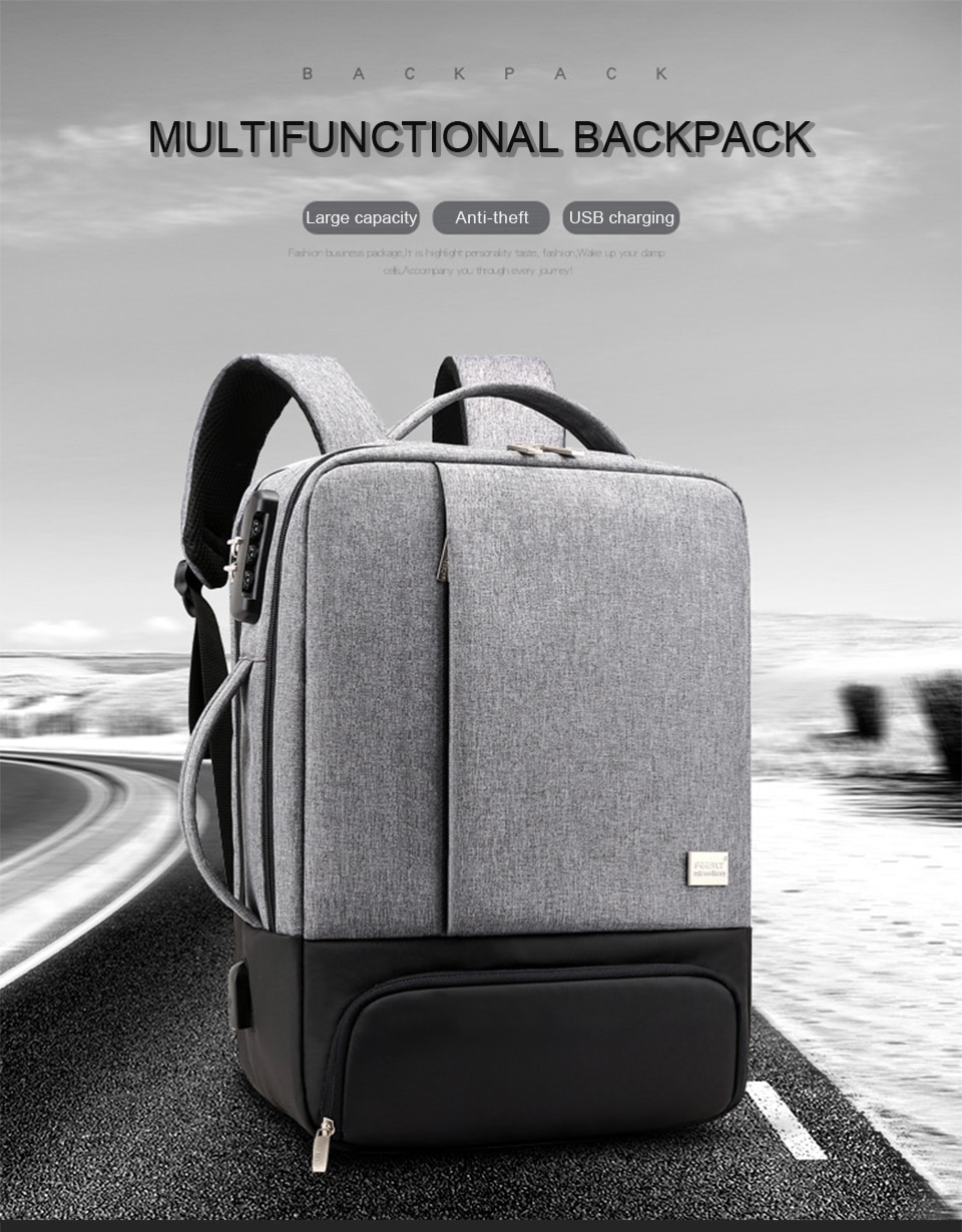 Mens Backpack Laptop Backpacks 17 Inch 15.6\' Anti Theft Male Business Bags Notebook Trip Back Pack Office Women Travel Bagpack (1)