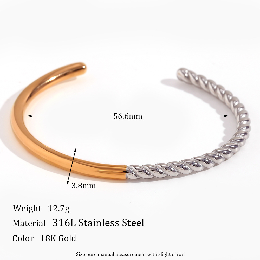 Glossy Twist Color Matching Bracelet Image 1