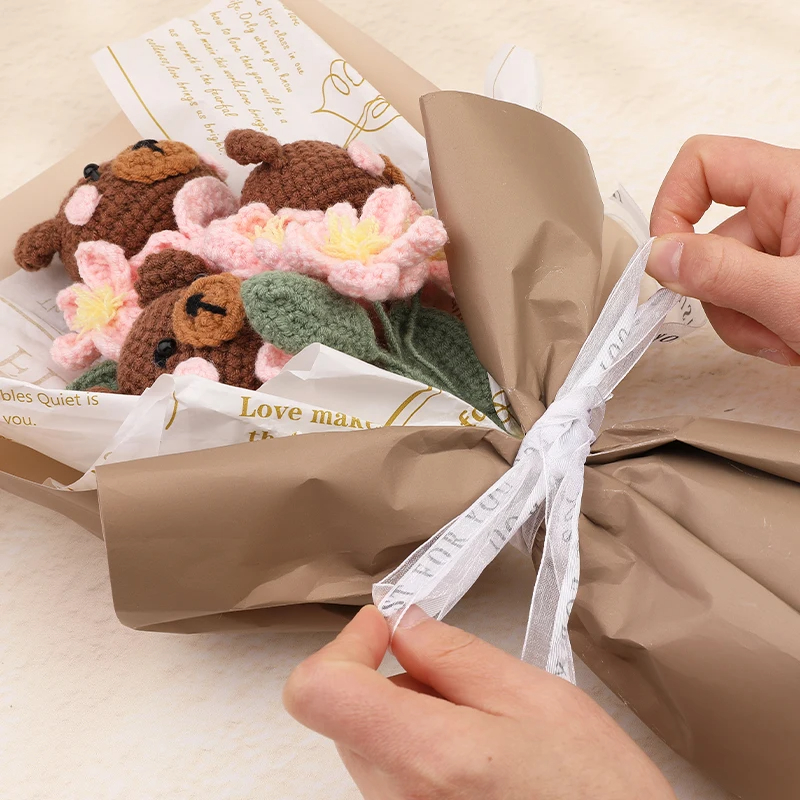 bear Flower Bouquet Crochet Kit WooQuet™ FULL KIT 