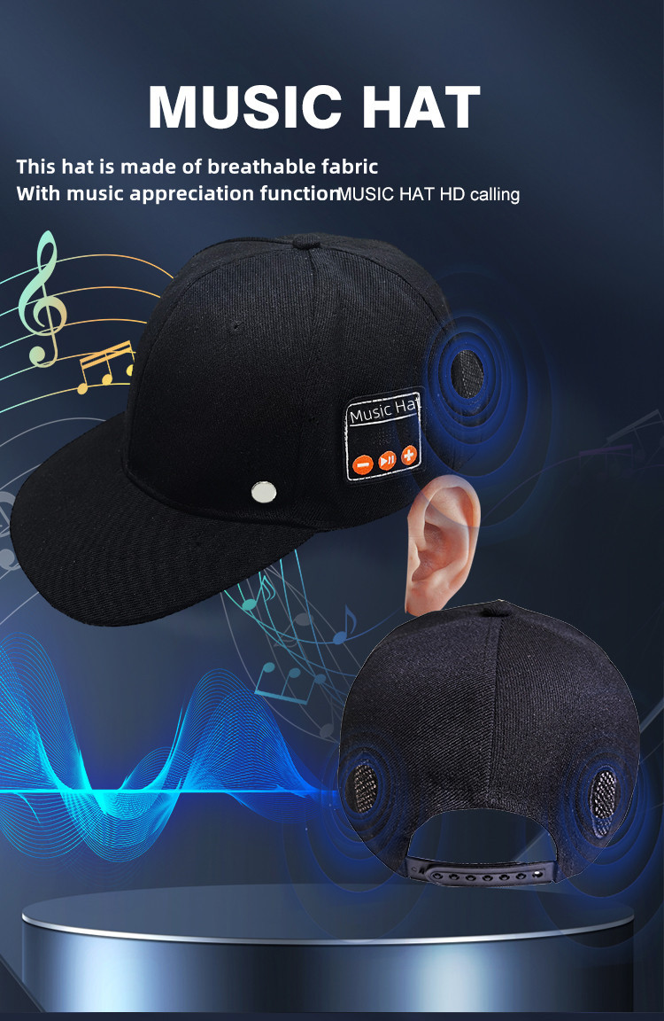 MUSIC HAT - This hat is made of breathable fabric With music appreciation function MUSIC HAT HD calling 