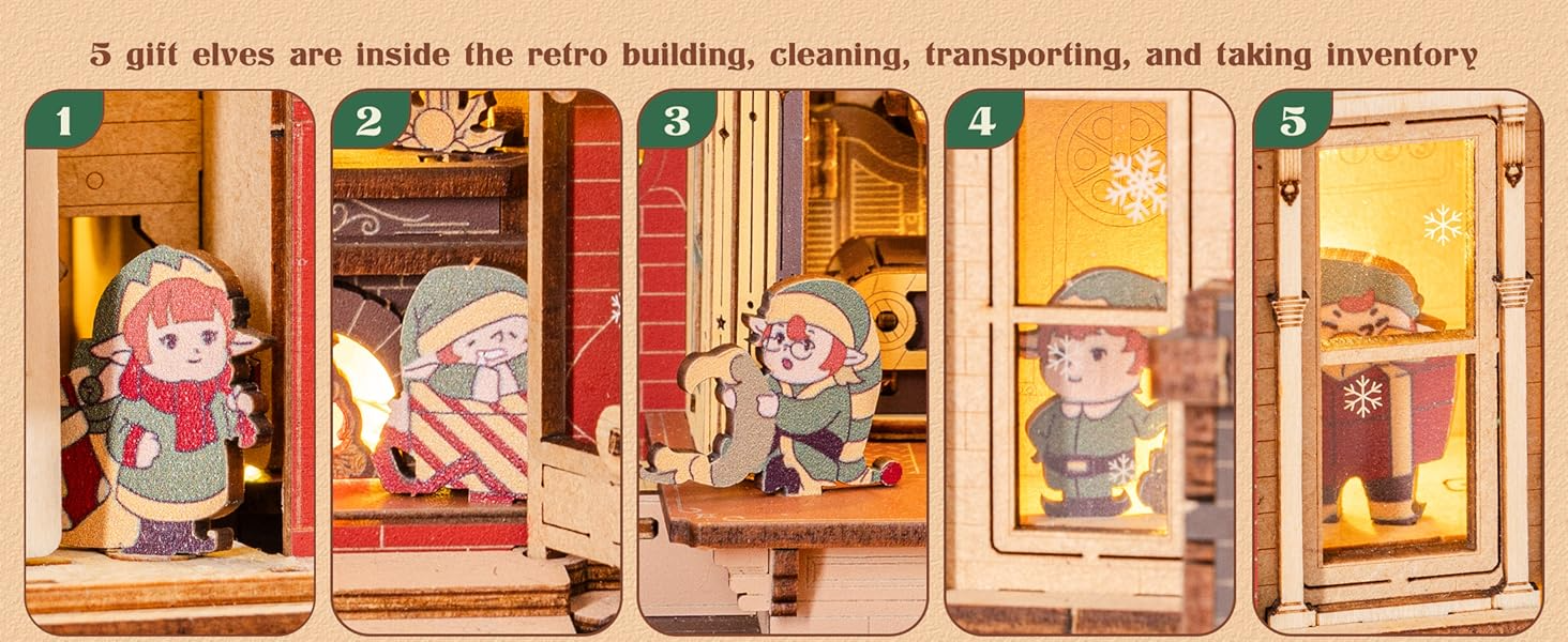 ROBOTIME 3D Wooden Puzzle Gift Factory Model Kits for Adults to Build