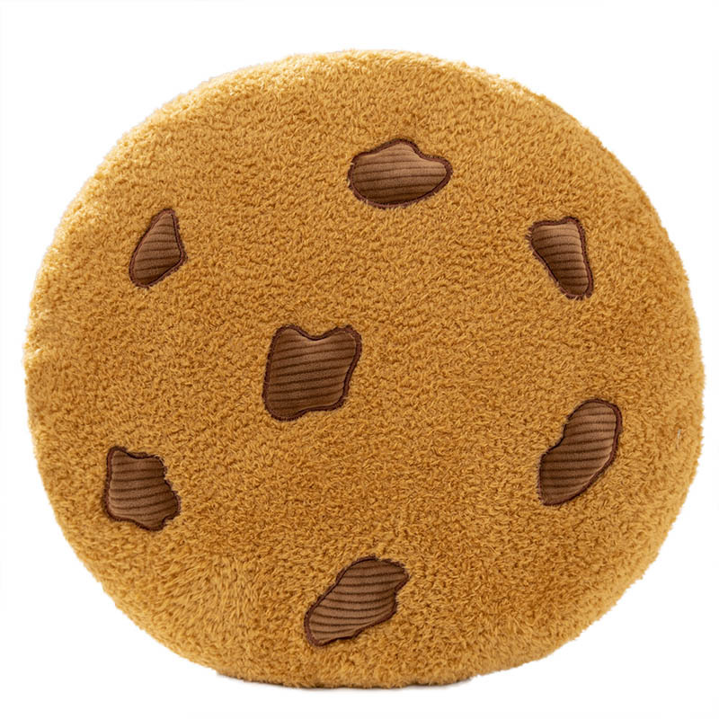 Cute brown Cookie Pillow Cookie Plushie Chocolate chips