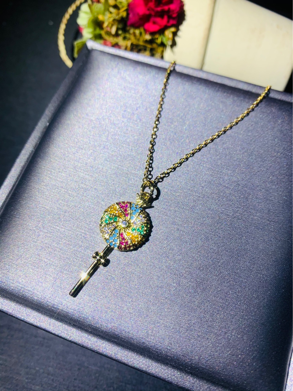 194a64d4 7cf4 4085 9e21 77cf2e979d52 Colorful Lollipop Sweet And Cute Exquisite Clavicle Chain