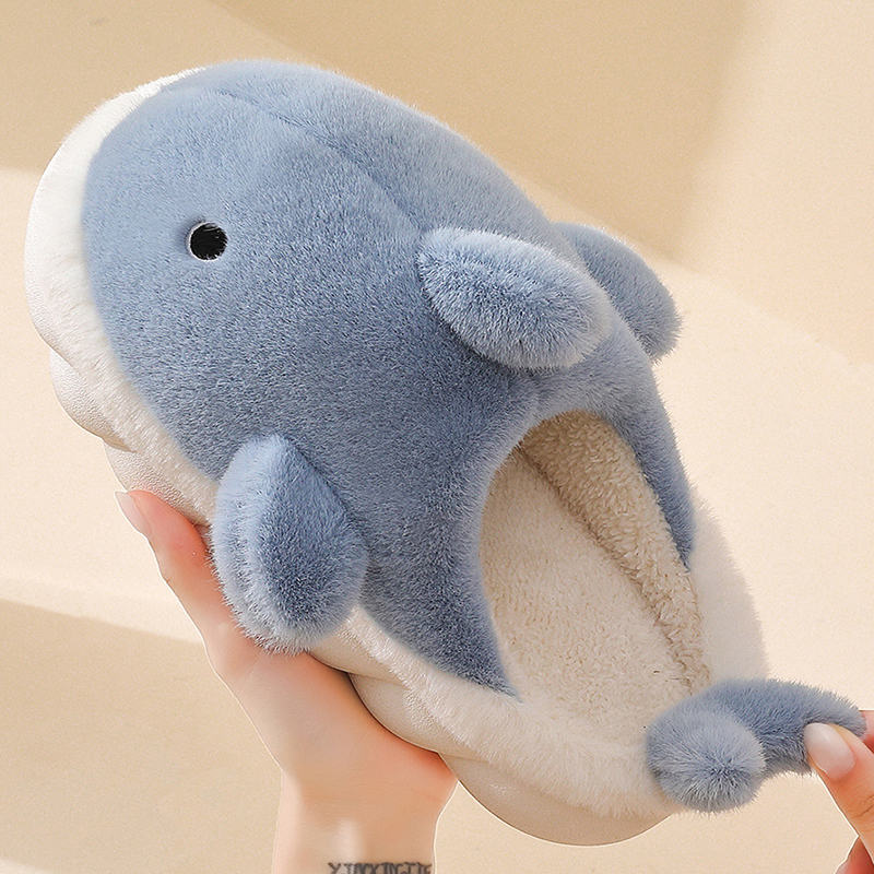 blue shark slippers