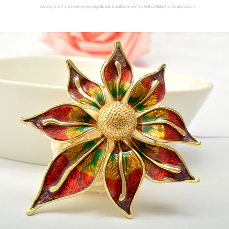 196efbe9 d5bc 41c5 b2d3 be701b580fef High-end colorful glazed flower brooch