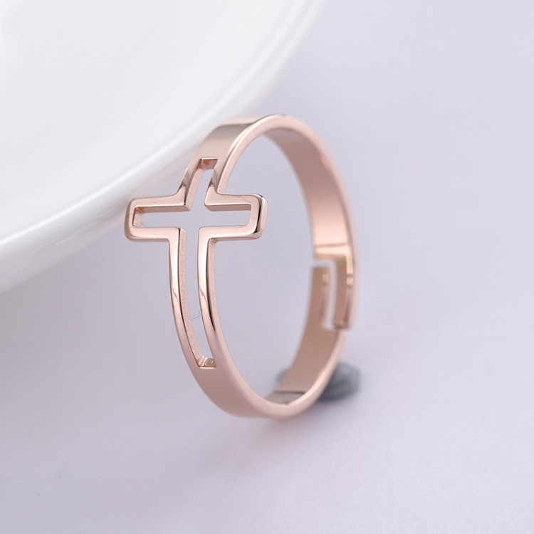 19df088a 474b 4a42 a0f3 7762d55eddfd Flat Rose Gold Religious Cross Ring