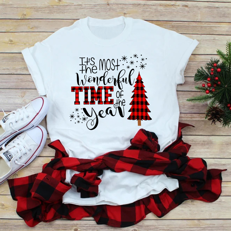 Festive Foreign Trade Christmas Tree T-shirt for Men and Women - celebrate the season in style! image3