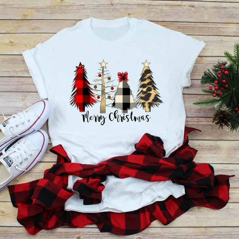 Festive Foreign Trade Christmas Tree T-shirt for Men and Women - celebrate the season in style! image 29