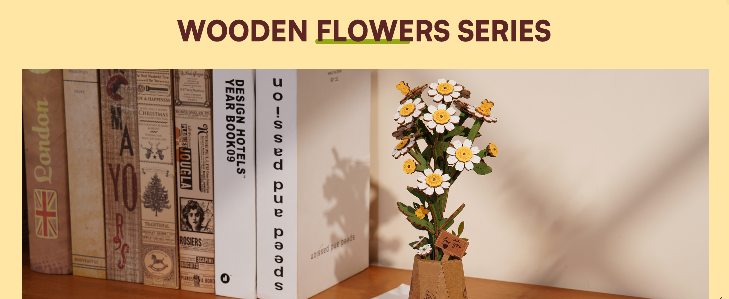 flowers 3d wooden puzzle