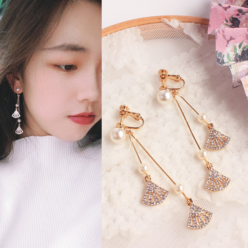 Net red earrings fan-shaped long earrings 4 1d2f0a7d cda2 4df1 9f60 33e88a19a068 Net red earrings fan-shaped long earrings