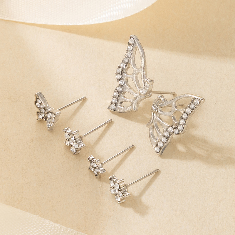 Diamond-studded Beautiful Temperament Butterfly Personalized Silver Earrings 3 1d5d3655 4909 4b35 88de 6cc664aa1d06 Diamond-studded Beautiful Temperament Butterfly Personalized Silver Earrings
