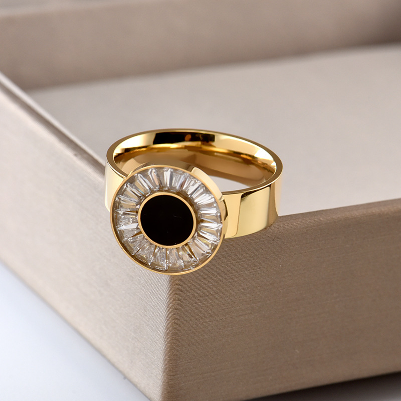 1d726984 6fac 4491 8528 900a80462e3d European And American Micro Diamond Light Luxury Temperament Ring Titanium Steel