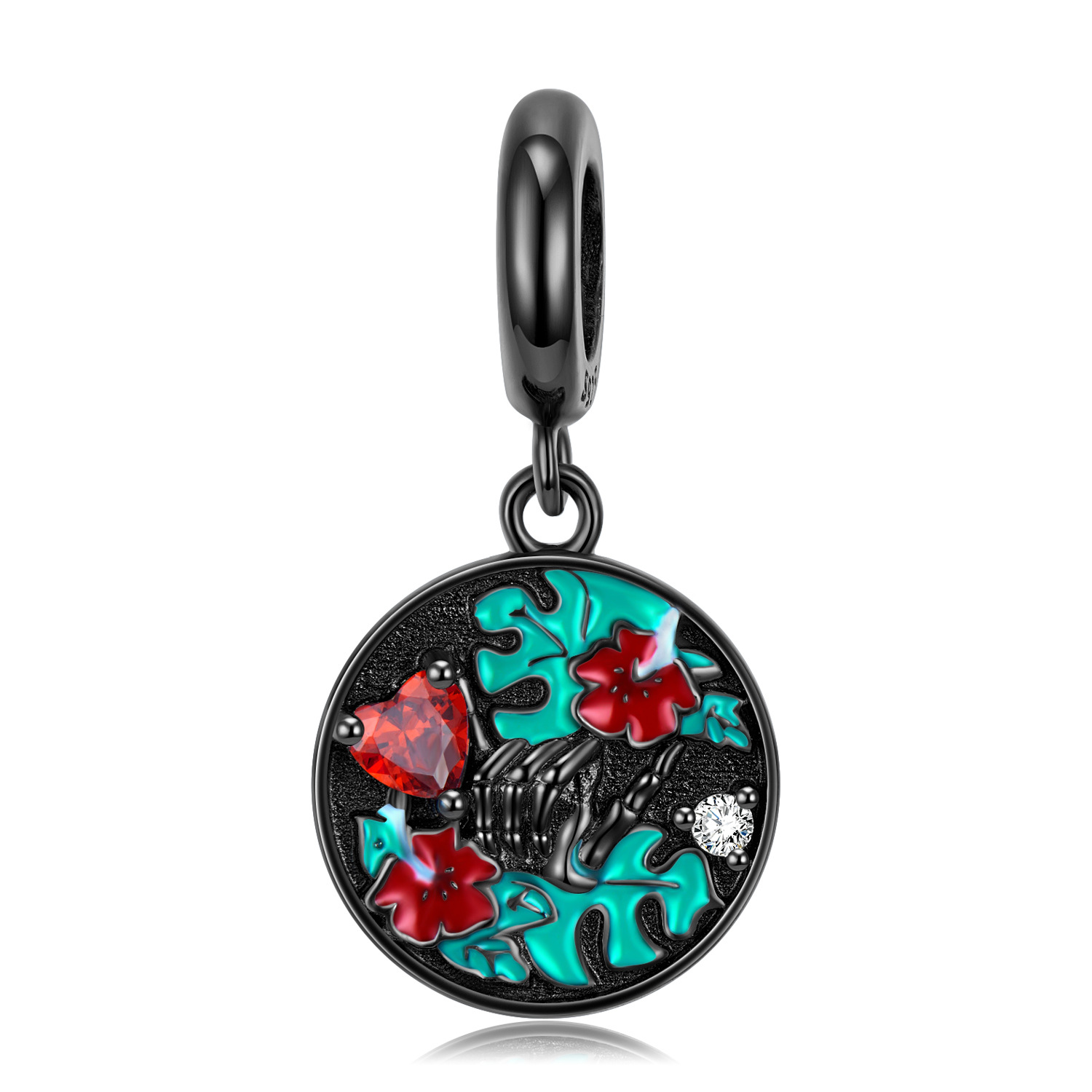 1eac8f05 29bb 4047 b0c0 f4e448bf55e4 Original Skeletal Hand Tag Punk Style Personality Sterling Silver Black Gold Pendant S925 Sterling Silver Diy Accessories