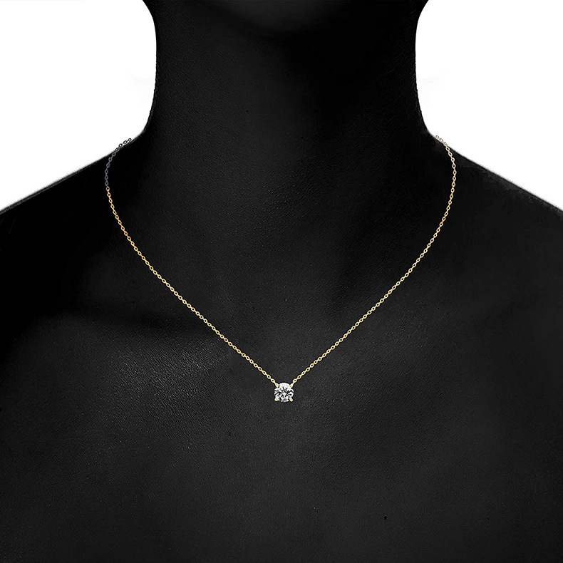 1f166bbb d8c3 4a62 a992 837801045373 Women's And Simple Clavicle Chain With Simulated Diamonds