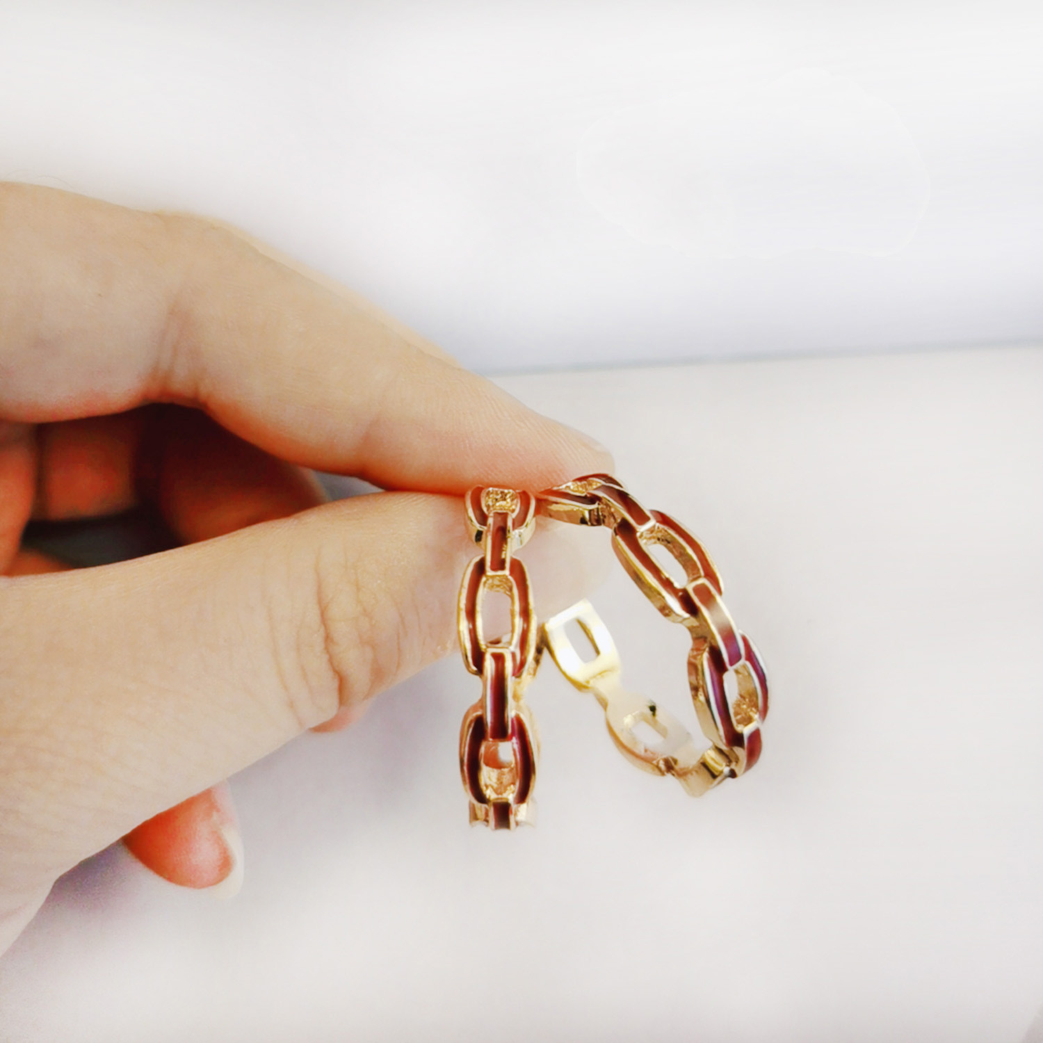 1f232892 173b 439e b86e 5fbfdb1c22b7 Fashion All-Match Color Painting Oil Ear Hoop Earrings Women