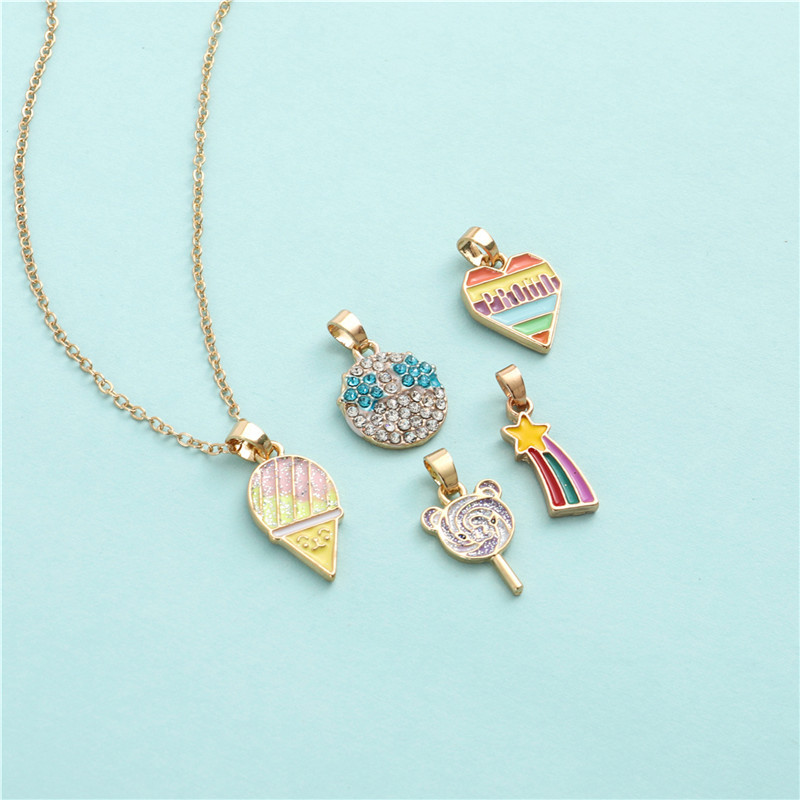 Children's Ice Cream Lollipop Alloy Necklace 1 20064aab ea0f 47c9 8fce 22a265dfda5b Children's Ice Cream Lollipop Alloy Necklace
