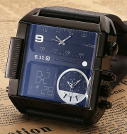611 date 8145 countdown waterproof backlight luminous double display electronic watch