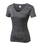 Gym Yoga T-shirt Women V-neck Fitness Tights Sport Jersey Quickly Dry Short Running Clothes Girl Tees Top Sexy Yoga Shirt