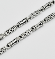 The 925 Silver men's Necklace clavicle thick long silver chain all-match fashion retro silver chain bare sweater chain