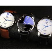 Korean version of the simple waterproof Roman scale business table soft belt men and women models couple watches men's quartz watch