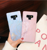 Luminous water paste marble pattern for Samsung S9 mobile phone shell all-inclusive S8Plus/Note8 hard shell XsMax/6s