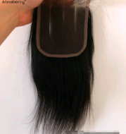 Real wig 4*4 lace hair piece Lace Closure real hair piece