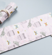 Canvas Pencil Wrap Roll Up Pencil Case Pen Holder Bag Storage Pouch Print with Custom Design
