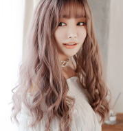 Corn hot long curly hair chemical fiber wig headgear