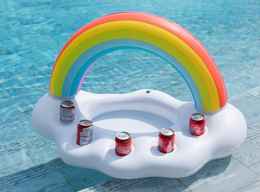 Gay Pride Rainbow Inflatable Pool Float Cooler CJdropshipping