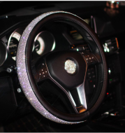 Car steering wheel handle set Four seasons universal really cute feminine cartoon leather anti-slip handle