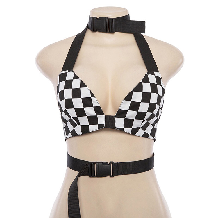 Title 3, Black and white checked corset