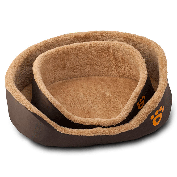Warmes Woll-Hundebett in runder Form