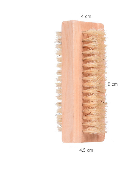 Title 1, Wooden Double Sided Handle Nylon Bristle Brush