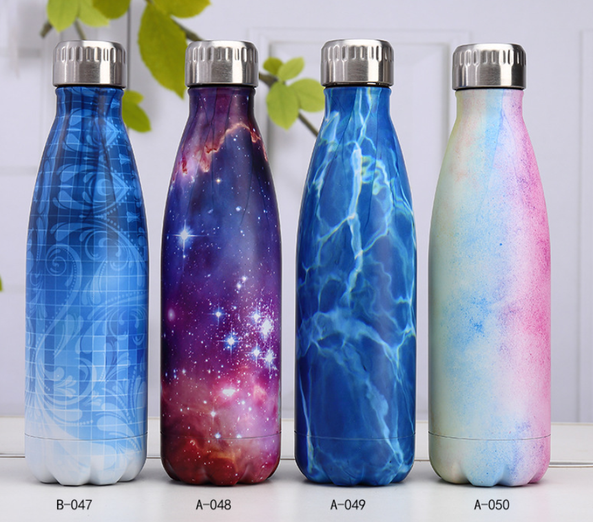 Stainless Steel Thermos Flask with Printed Art design