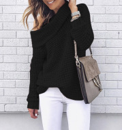 Autumn Off Shoulder Sweater Women Pullover Sweater Warm Winter Knitted Sweater Ladies Long Sleeve Women Loose Sweater Female