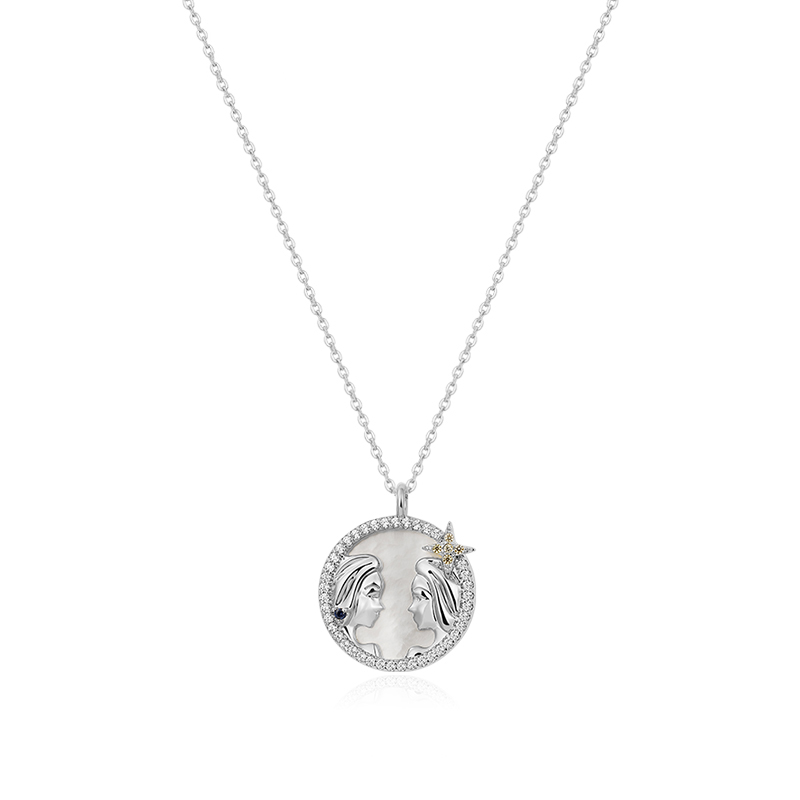 Grazia Jewelry Zodiac Collection - Constellation Shell Necklace