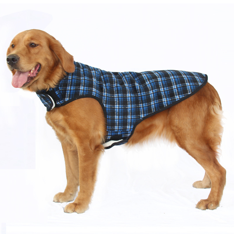 Our fleece-lined large dog coat is perfect for keeping your furry friend warm and stylish during the colder months. Made from a soft, cozy material, it will keep your dog comfortable while providing protection from the elements. The coat features a classic, timeless design and is sure to suit your dog's unique personality.