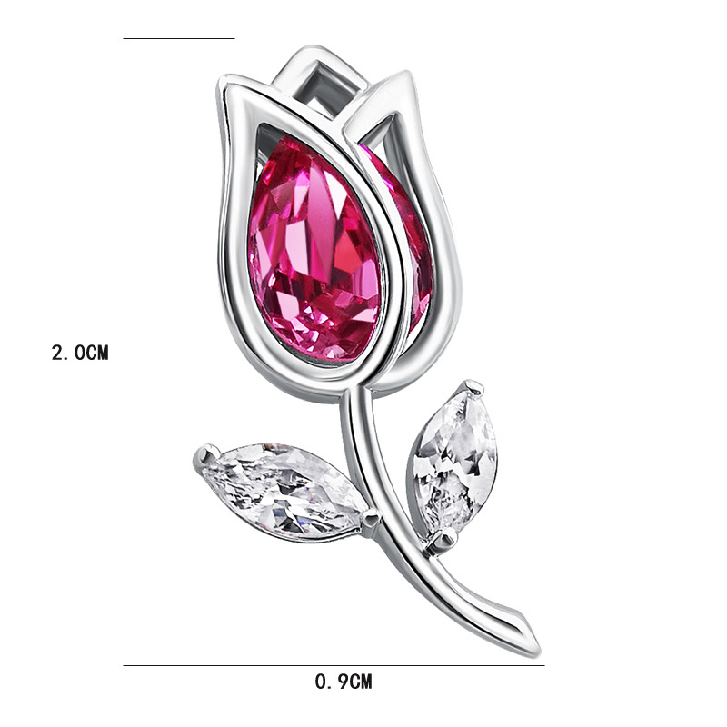 8423231173899 Ear Pin Rose Flower Earrings