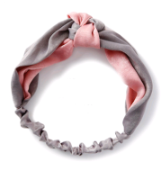 Two-color stitching Chinese knot wide-brimmed cross hair band retro satin middle knotted color headband headband
