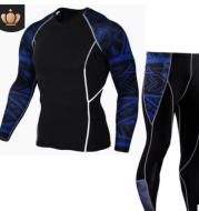 Men's Sports Suit Tights Long Sleeve Sports Men's Fitness T-shirt Quick-drying Super Elastic PRO Set