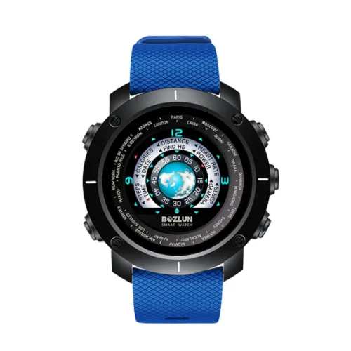 Color: Blue - Color screen sports smart watch hear