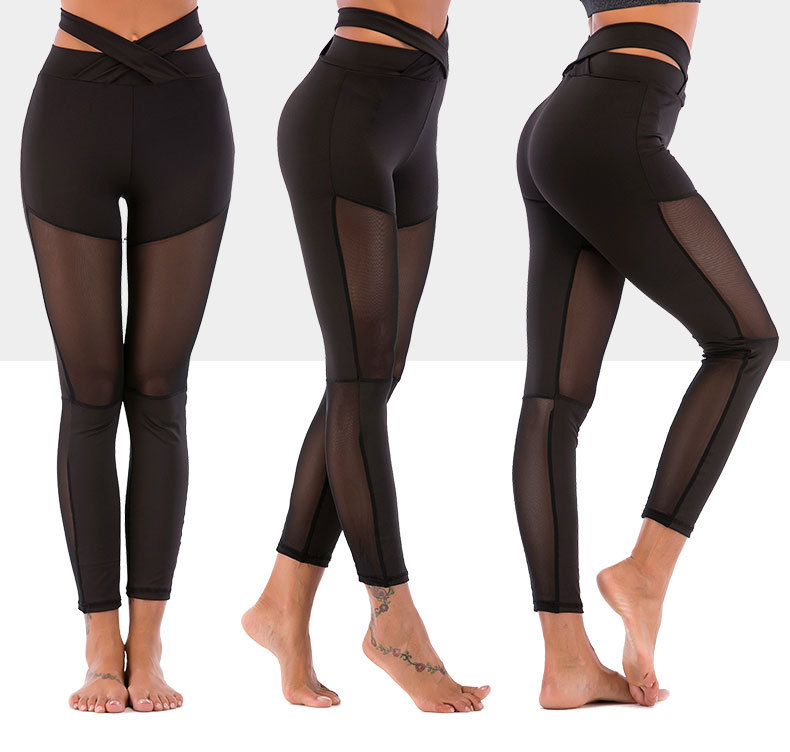 Waistline elastic yoga pants CJdropshipping