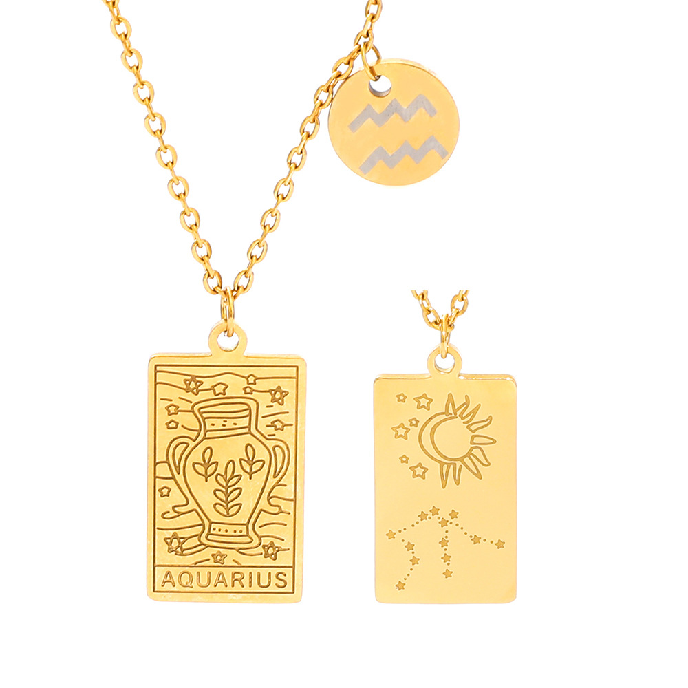 204d636d ac5f 433a 85b5 8c750e860e71 Twelve Constellation Titanium Steel Pendant Mirror Polished Vacuum