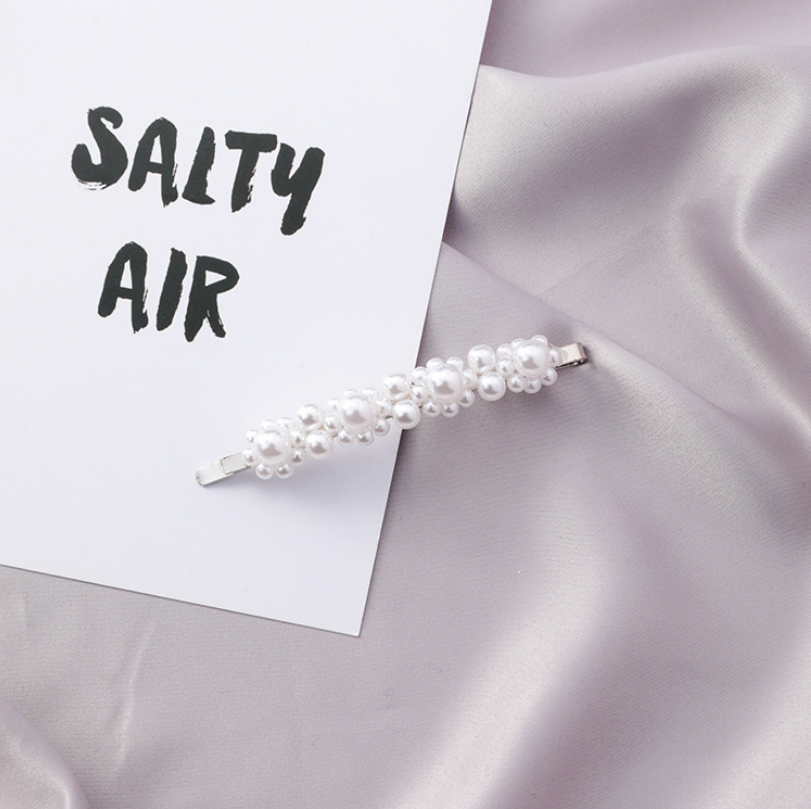 Style: 1 - Retro pearl hairpin hairpin card clip girl bangs clip