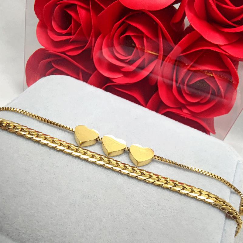 207dc9cd 84ed 4a34 b64e 5e371c125e7e Niche Design Sense Multi-layer Winding Hand Rope Color Preservation 18K Gold Love Bracelet