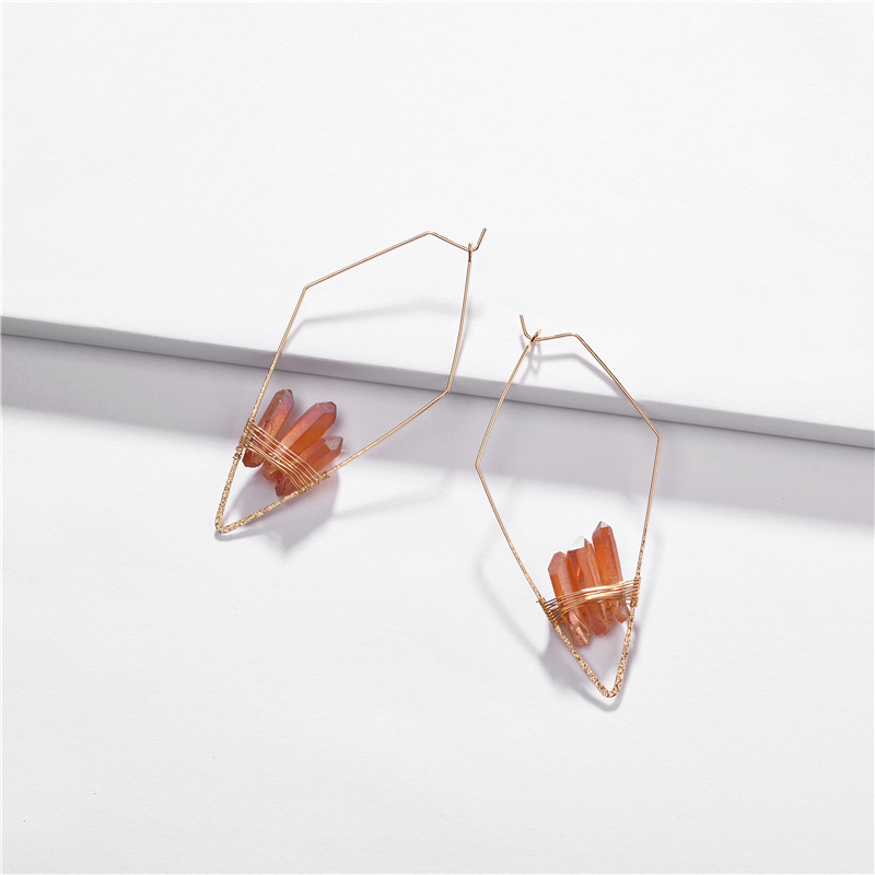 Copper Wire Geometric Arrow Original Crystal Columnar Tooth Stone Earrings 1 20a10cee ac6e 46fa 8225 c2dc15675b7c Copper Wire Geometric Arrow Original Crystal Columnar Tooth Stone Earrings